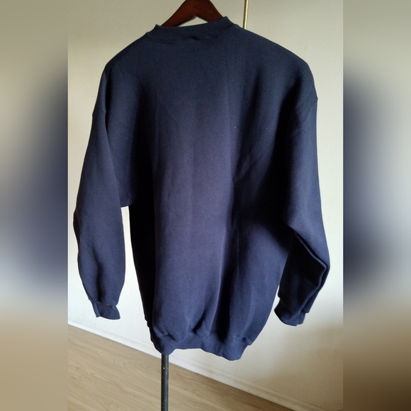 Vintage BeverlyHills Dark Blue Heavy Duty Embroidered Crewneck XL Sw… - Picture 3 of 5